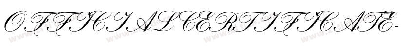 OFFICIAL CERTIFICATE字体转换
